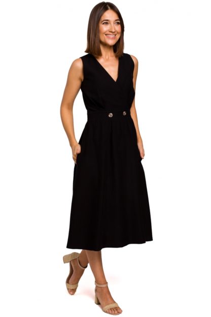 Biznesowa sukienka midi czarna
