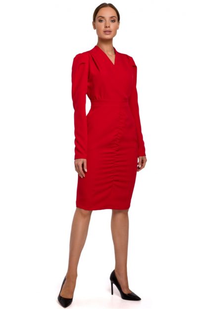 Ekskluzywna sukienka biznesowa czerwona