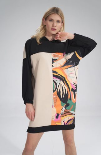 Wzorzysta bluza z długimi rękawami wzór 125