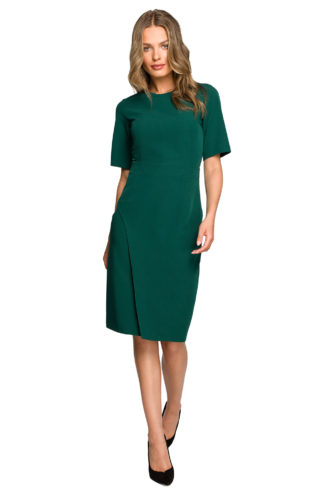 Ołówkowa sukienka biznesowa zielona